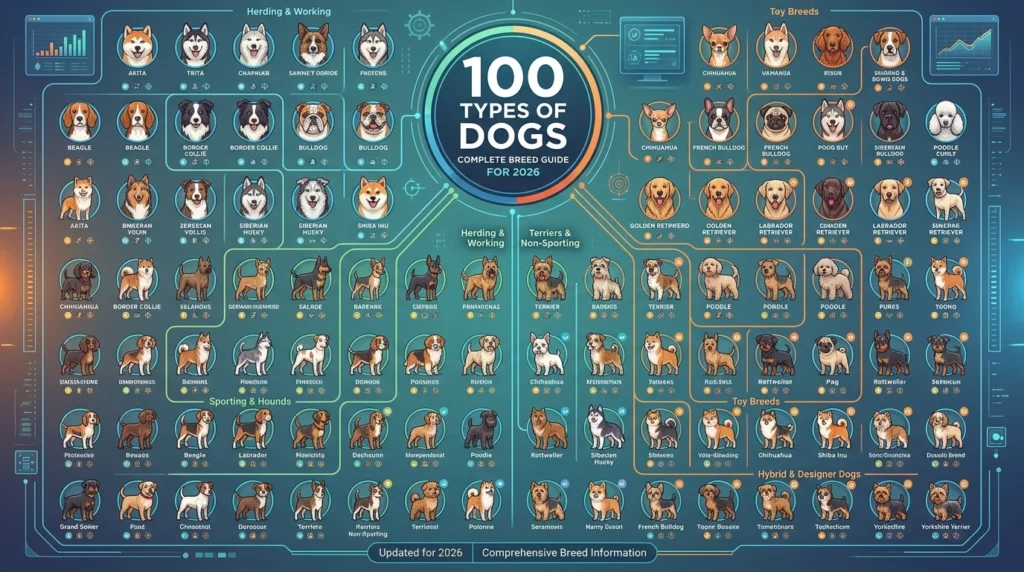 100 types of dogs complete breed guide 2026
