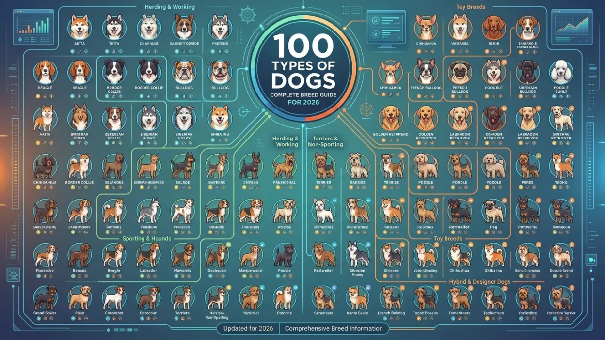 100 types of dogs complete breed guide 2026