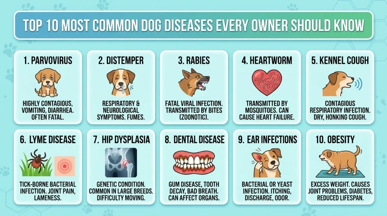 top 10 most common dog diseases symptoms and prevention guide