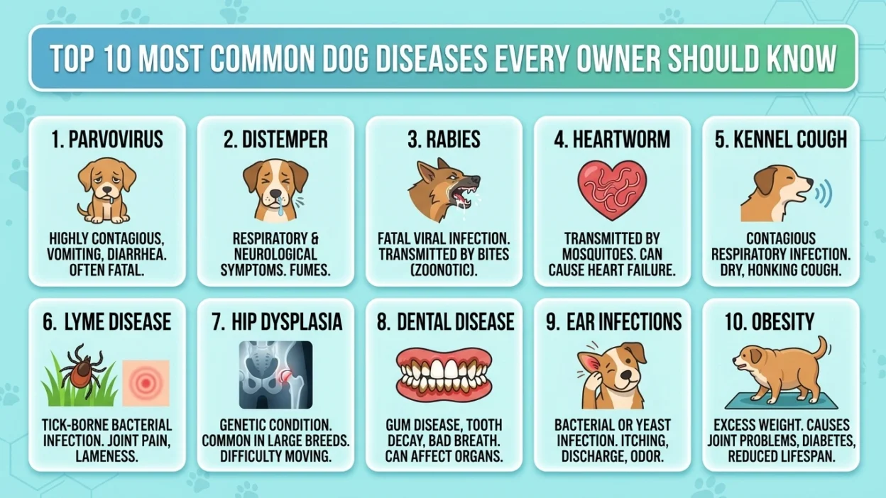 top 10 most common dog diseases symptoms and prevention guide