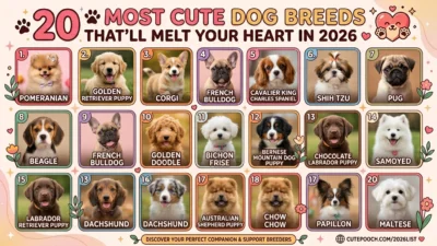 cute dog breeds collection of adorable puppies 2026