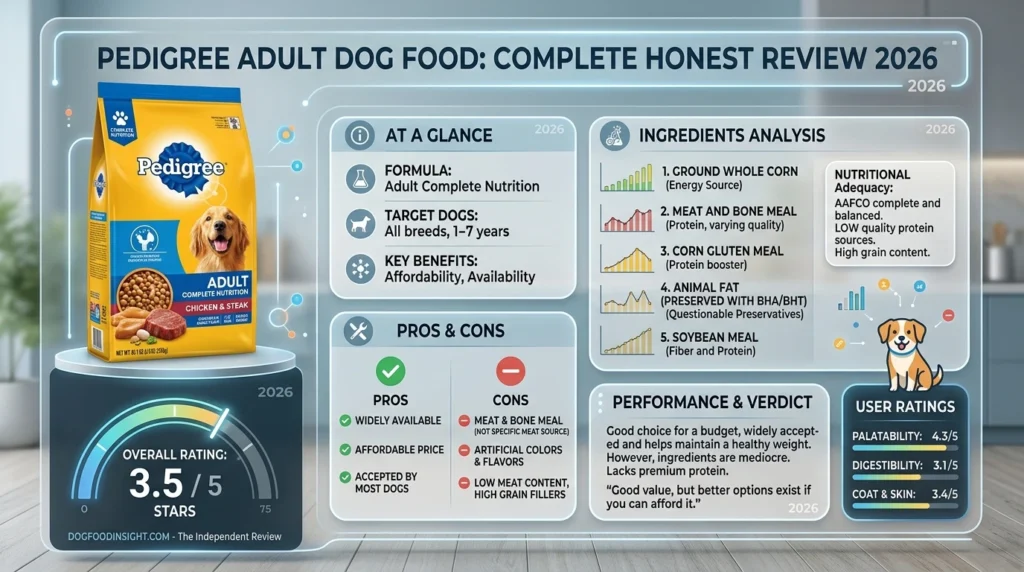 Dog Food Pedigree Adult: Complete Honest Review 2026