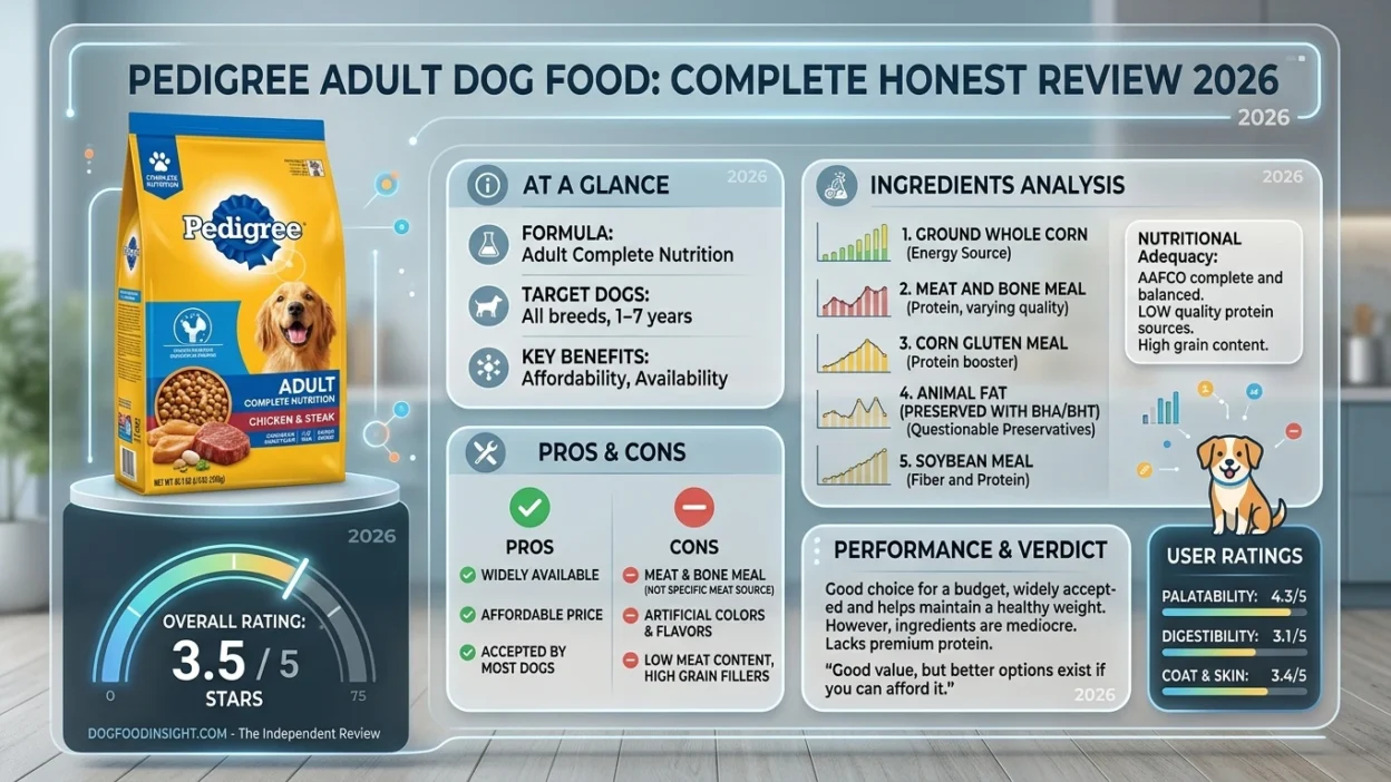 Dog Food Pedigree Adult: Complete Honest Review 2026