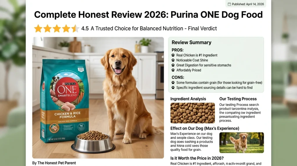 dog food purina one complete honest review 2026