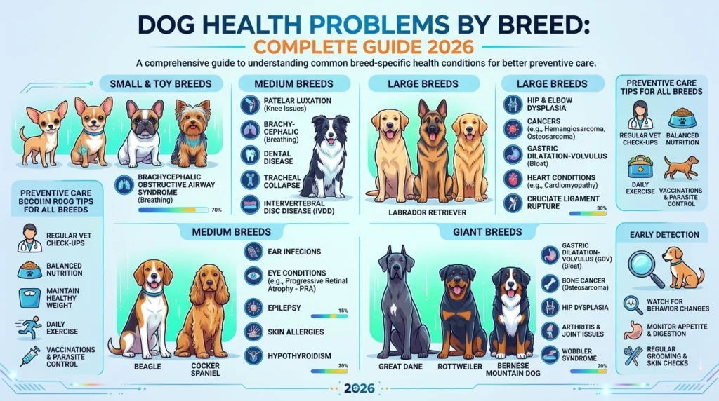 dog health problems by breed complete guide 2026 different breeds with health icons