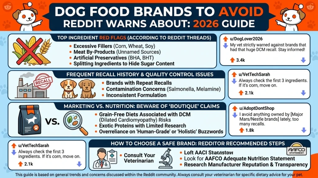 dog food brands to avoid reddit community warnings 2026