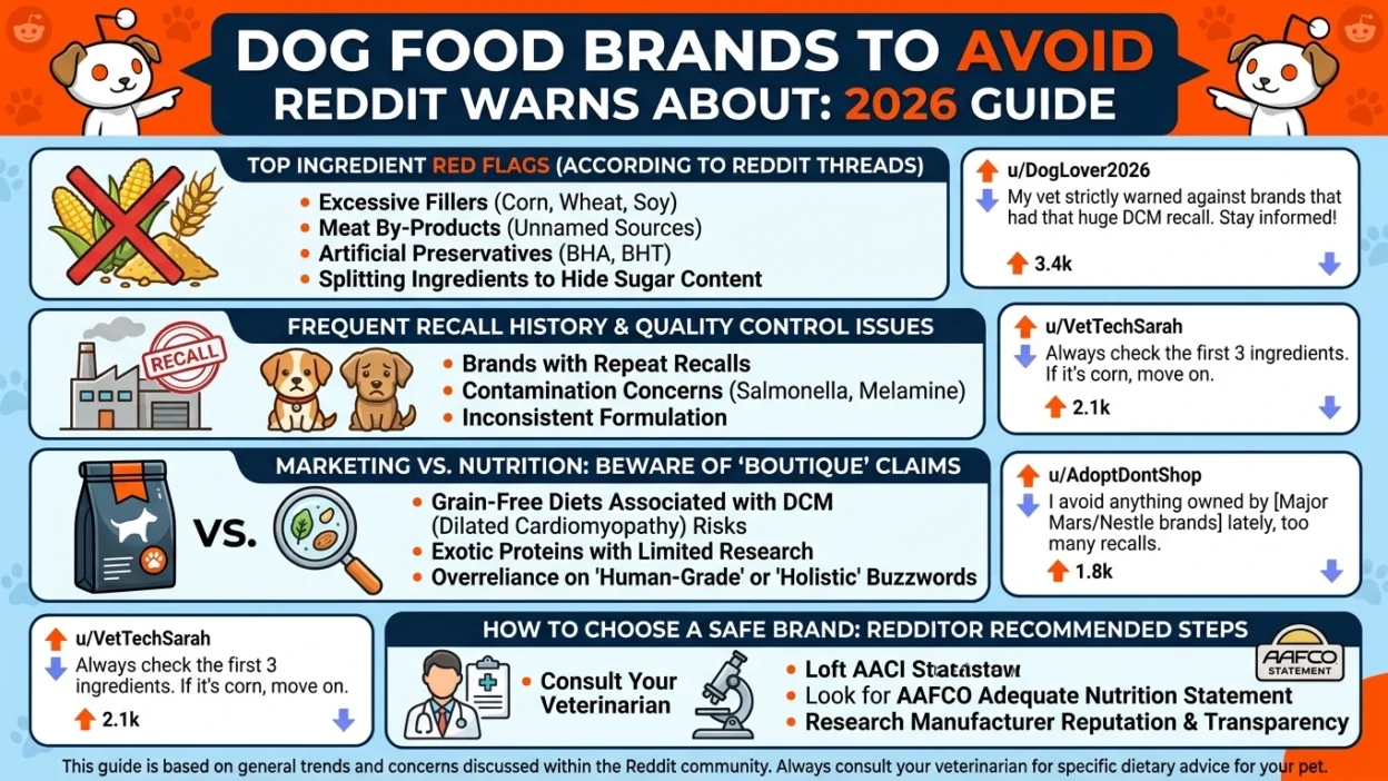 dog food brands to avoid reddit community warnings 2026