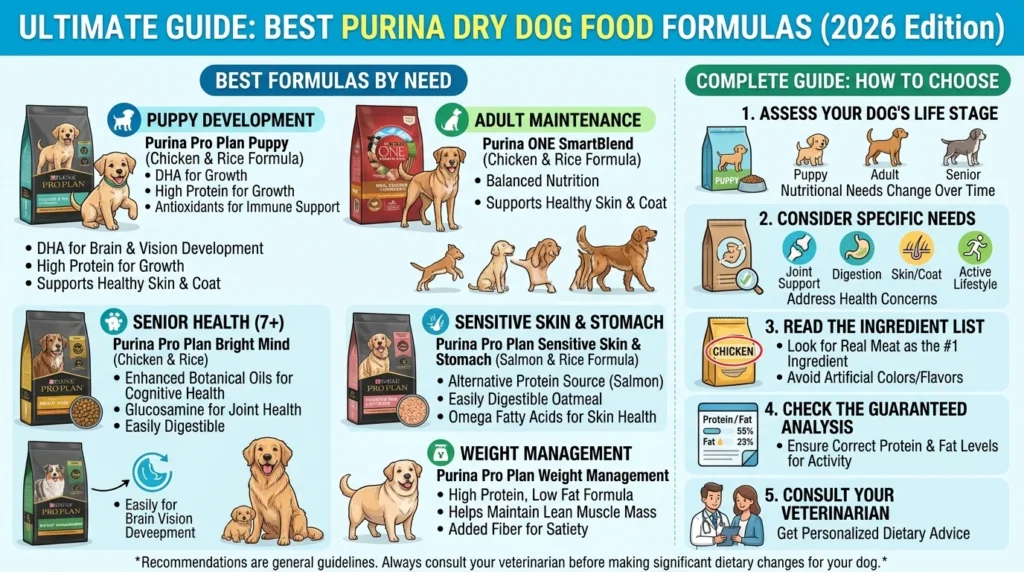 dry dog food purina best formulas complete guide 2026