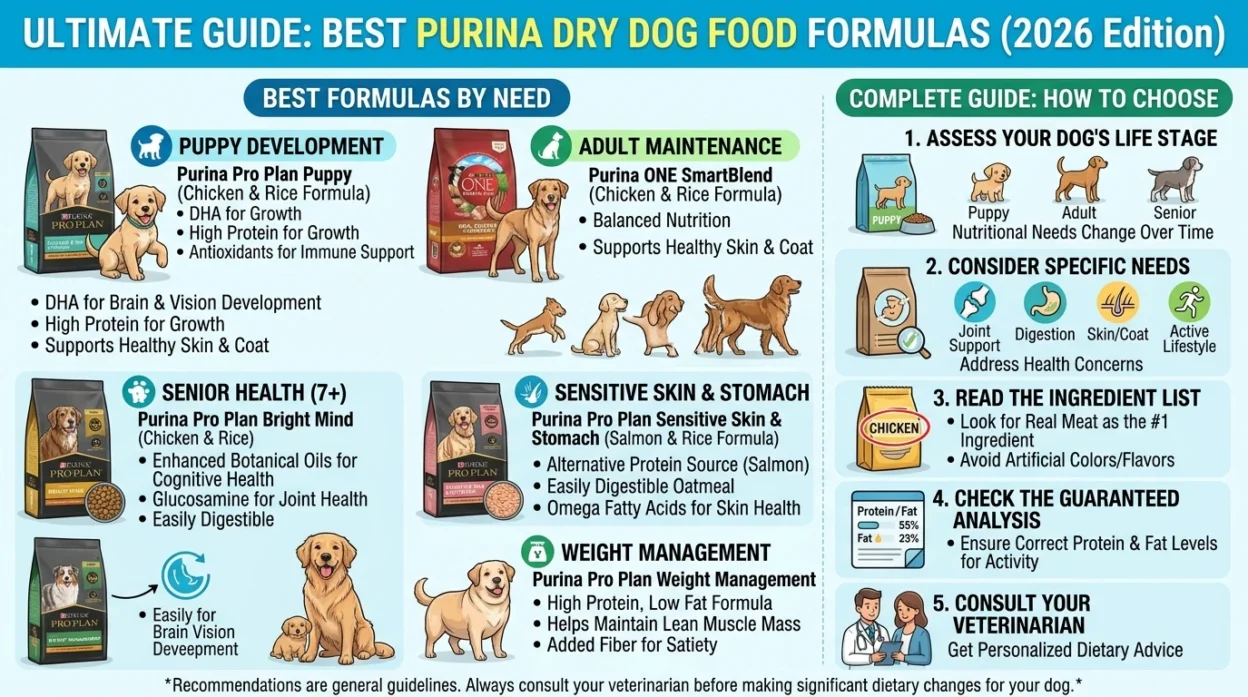 dry dog food purina best formulas complete guide 2026