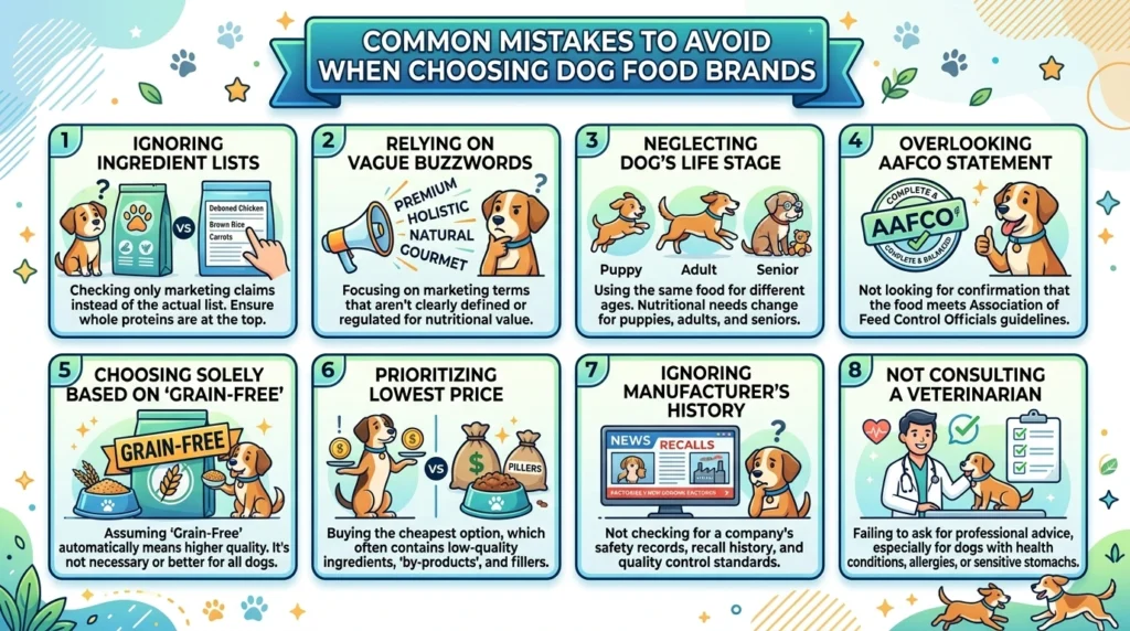 Mistakes choosing dog food brands 202605230951