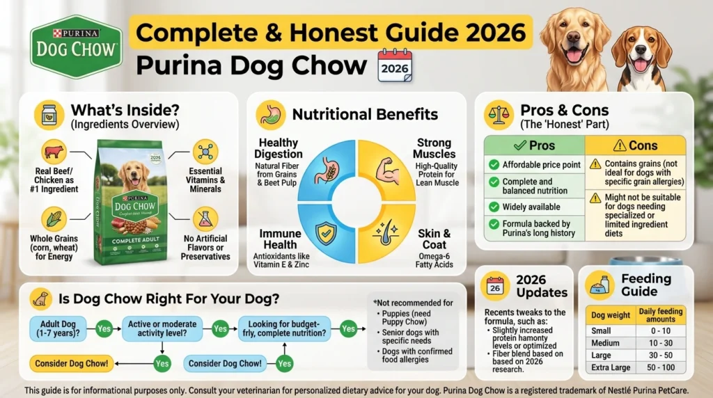 dog food purina dog chow bag with happy adult dog