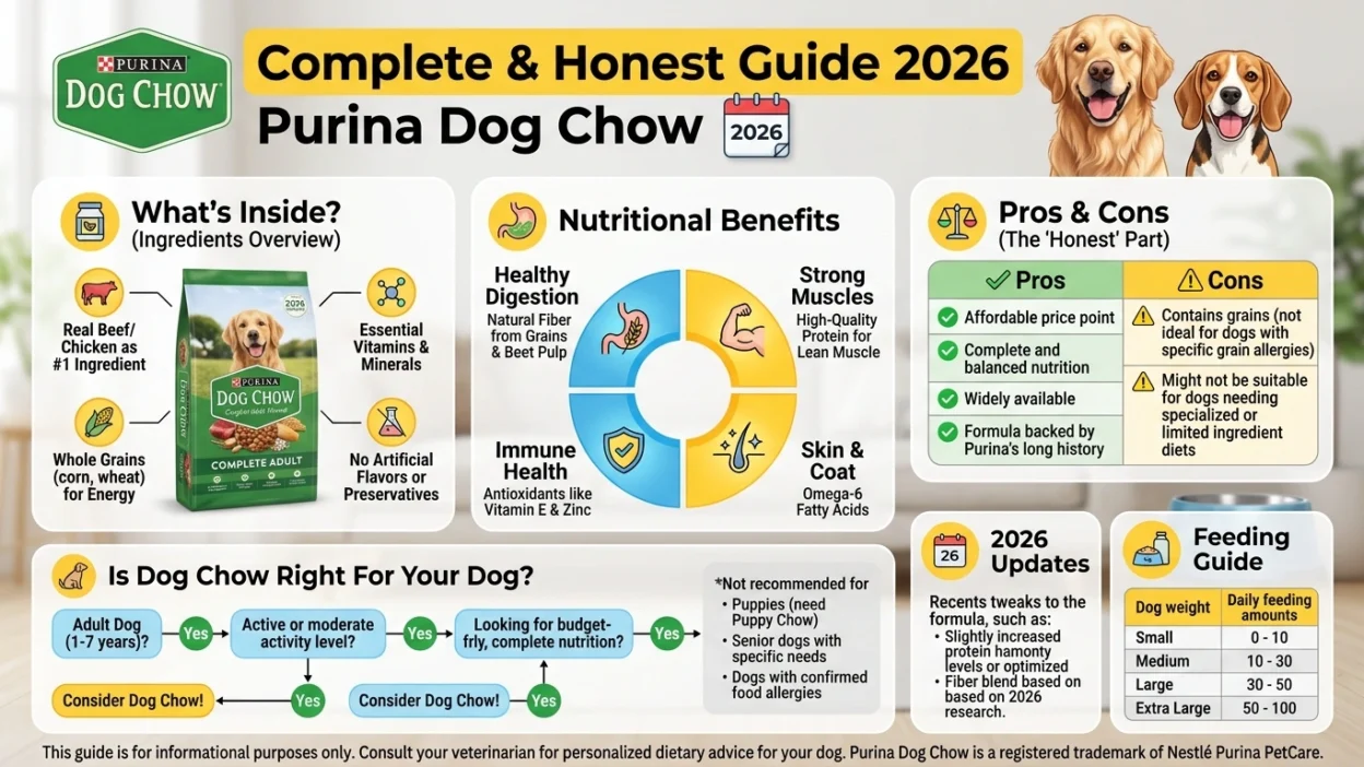 dog food purina dog chow bag with happy adult dog