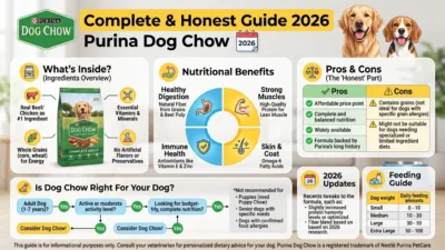 dog food purina dog chow bag with happy adult dog