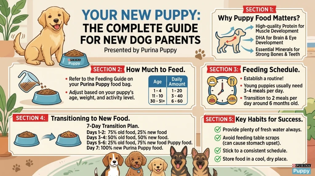 purina puppy dog food complete guide for new dog parents