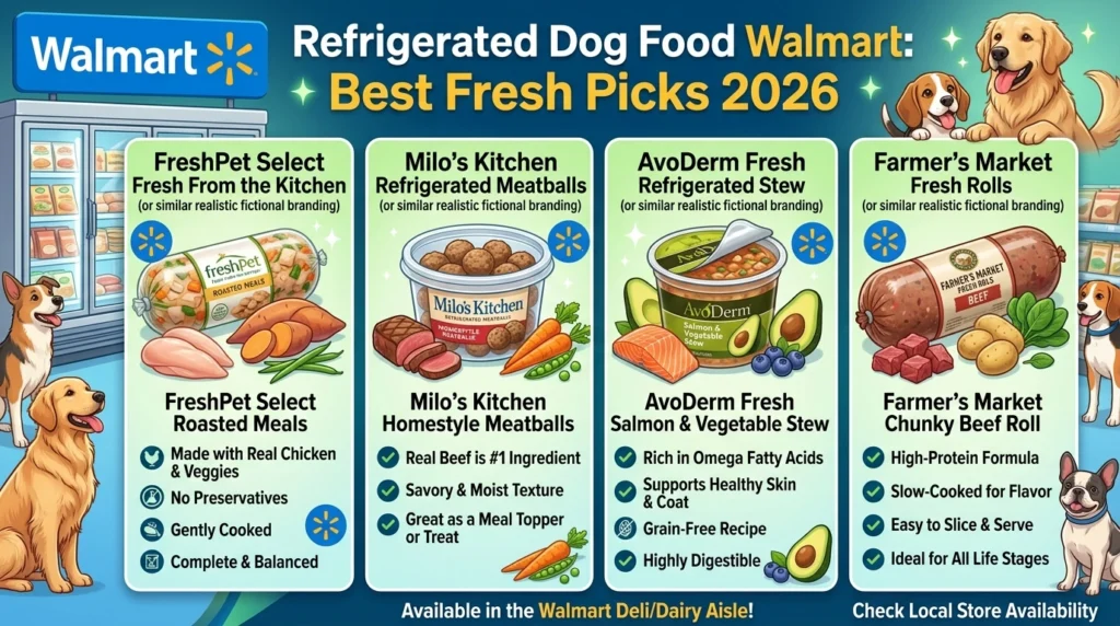 refrigerated dog food walmart freshpet fresh options for dogs 2026
