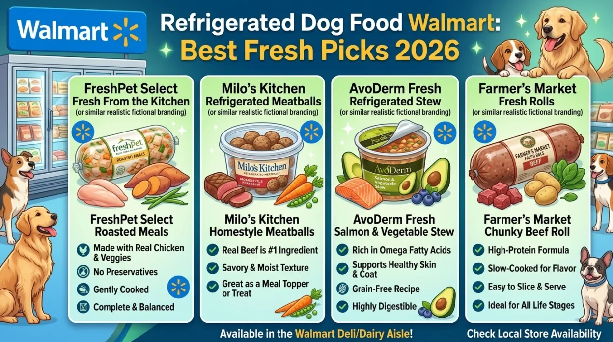 refrigerated dog food walmart freshpet fresh options for dogs 2026