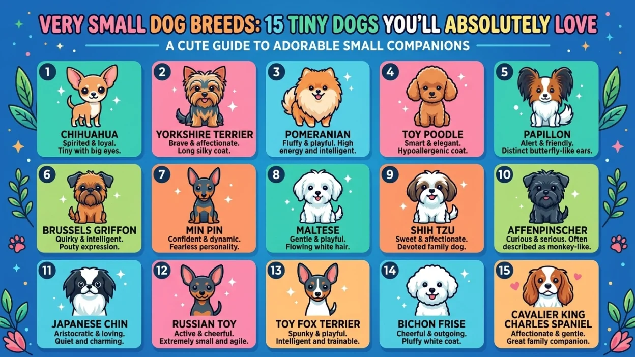 very small dog breeds sitting together on a white background