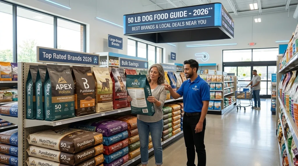 50 lb dog food near me large bag of premium dog food at pet store