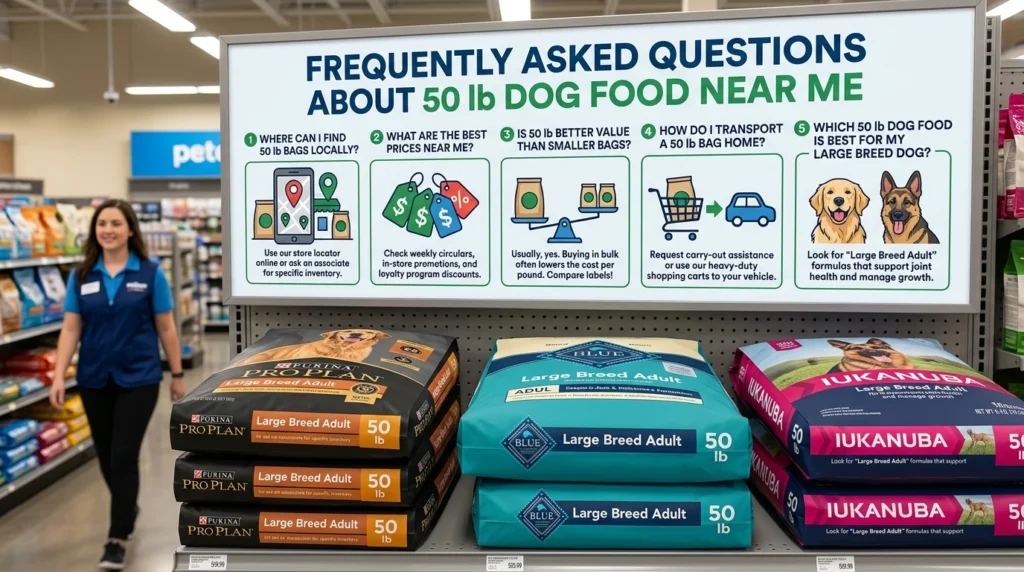 Frequently Asked Questions About 50 lb Dog Food Near Me