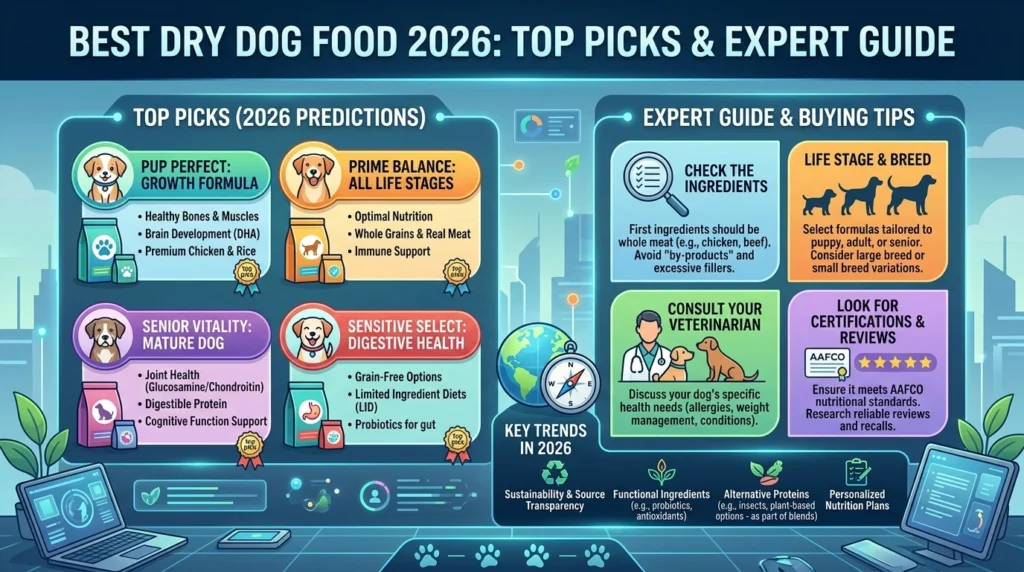 Best dry dog food 2026 top-rated kibble brands in a bowl