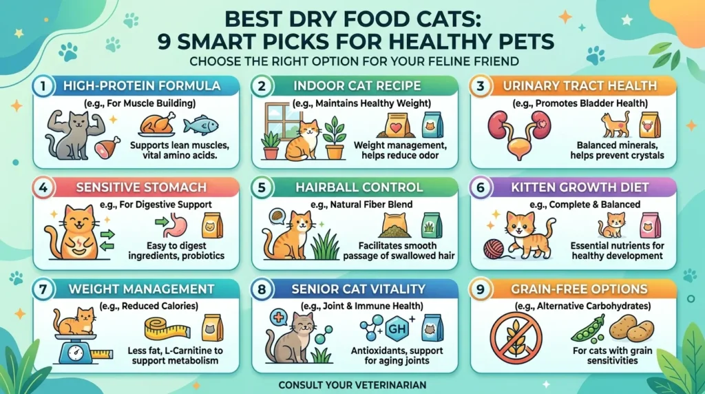 best dry food cats in a clean bowl with fresh water