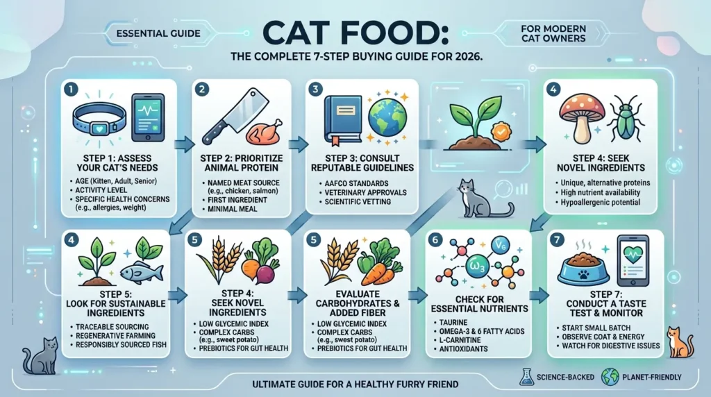 Healthy cat eating cat food from a bowl at home