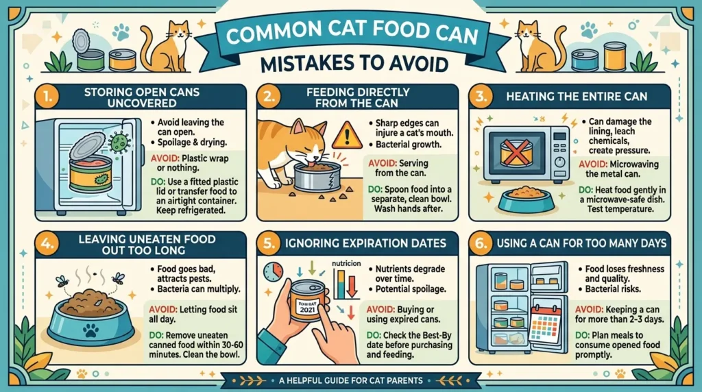 Common Cat Food Can Mistakes to Avoid