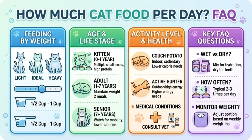 How Much Cat Food Per Day FAQ