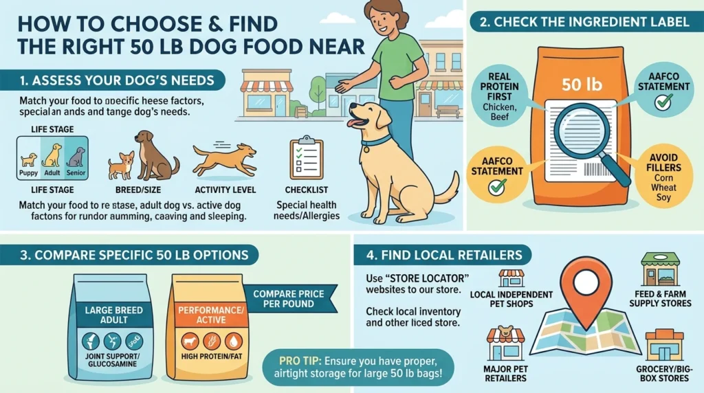 How to Choose the Right 50 lb Dog Food Near Me