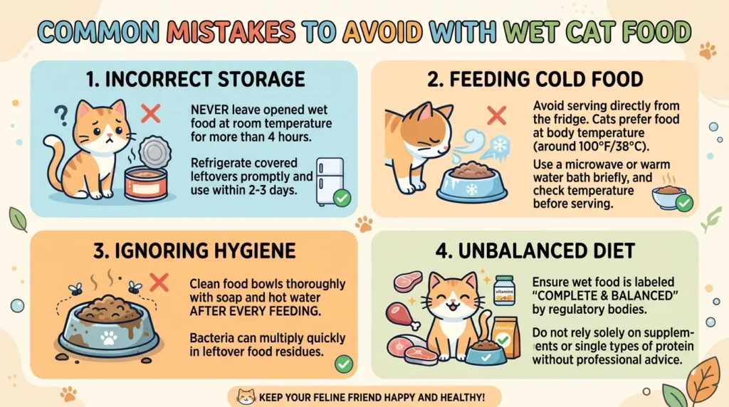 Common Mistakes to Avoid With Wet Cat Food