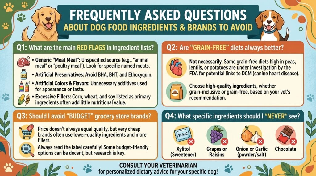 Frequently Asked Questions About Dog Food Brands to Avoid