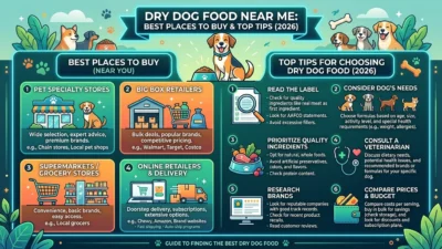 Person finding dry dog food near me at a local pet store aisle