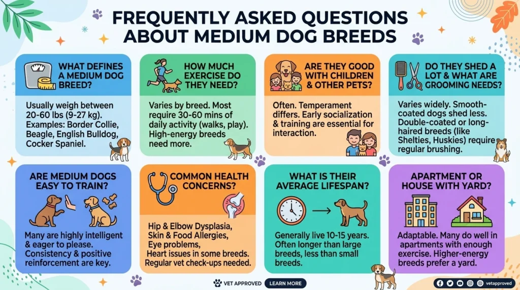 Frequently Asked Questions About Medium Dog Breeds