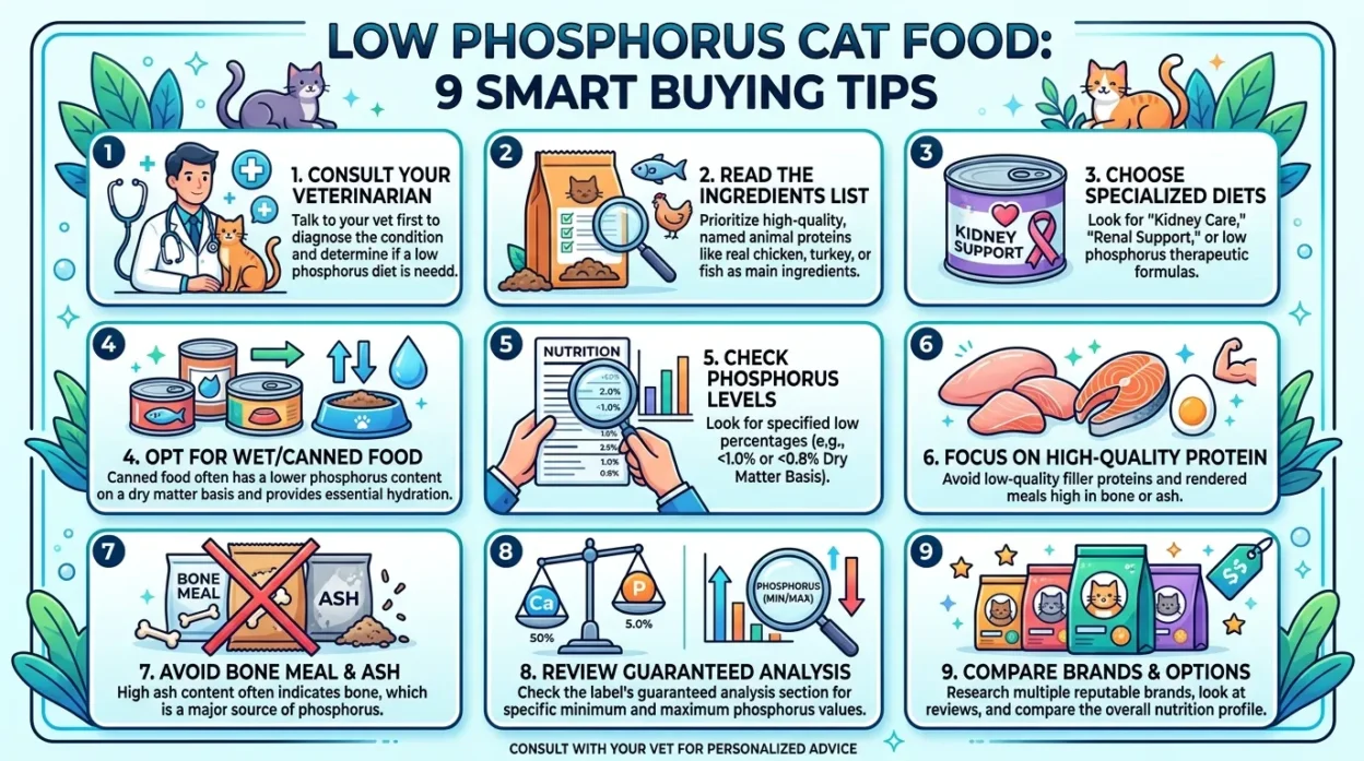 Low phosphorus cat food served to a senior cat for kidney support