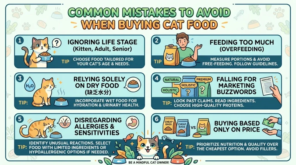 Common Mistakes to Avoid When Buying Cat Food
