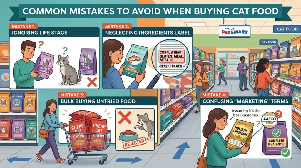Common Mistakes to Avoid When Buying Cat Food at PetSmart