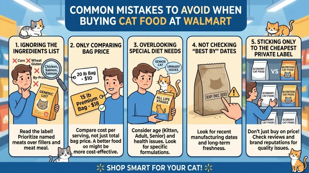 Common Mistakes to Avoid When Buying Cat Food at Walmart
