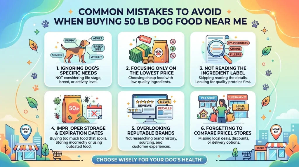 Common Mistakes to Avoid When Buying 50 lb Dog Food Near Me