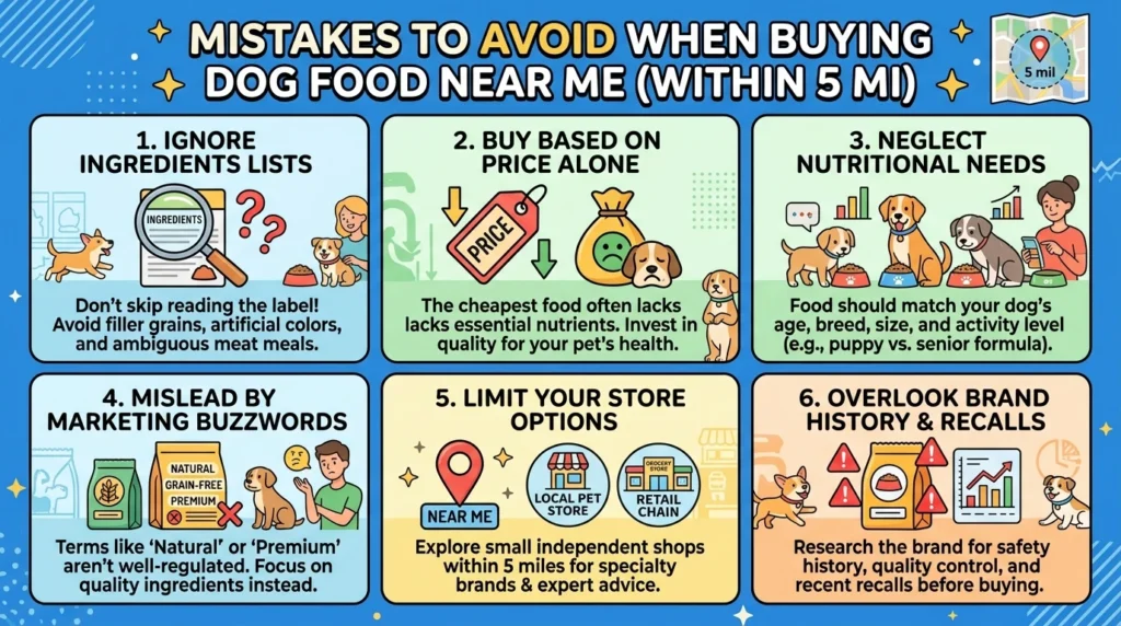 Mistakes to Avoid When Buying Dog Food Near Me Within 5 Mi