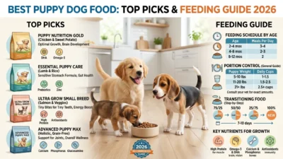 Best puppy dog food bowl with healthy ingredients for growing puppies