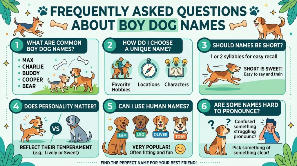 Frequently Asked Questions About Boy Dog Names