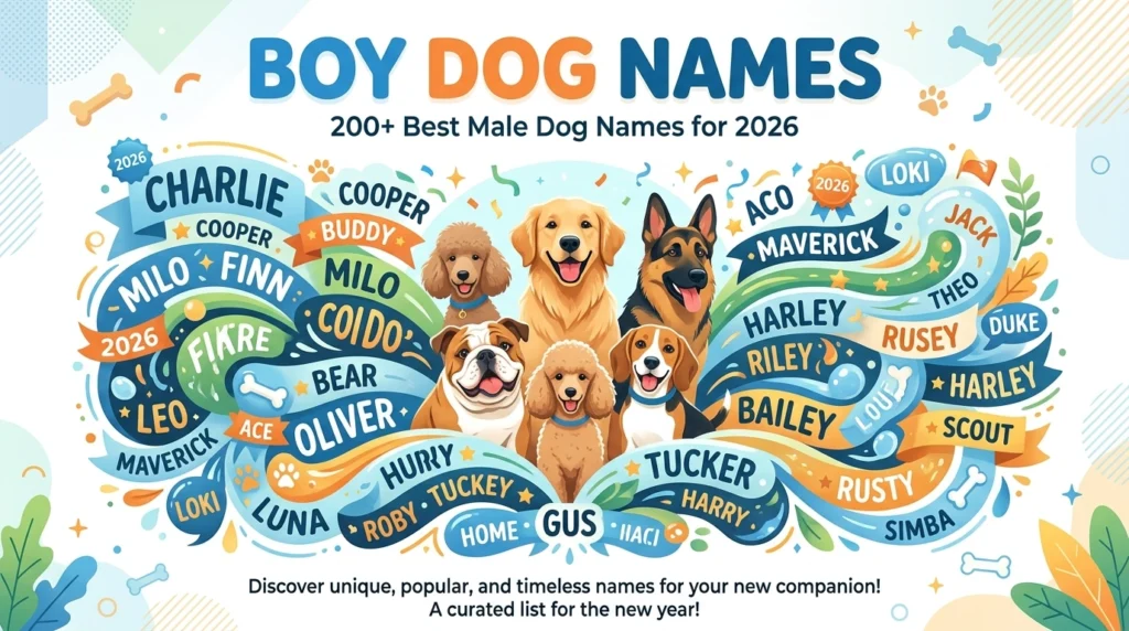 Boy Dog Names: 200+ Best Male Dog Names for 2026