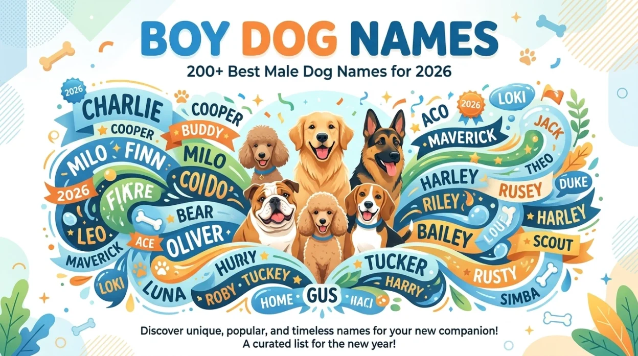 Boy Dog Names: 200+ Best Male Dog Names for 2026