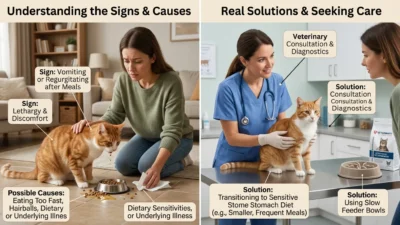 Cat Throwing Up Food: Causes, Signs & Real Solutions