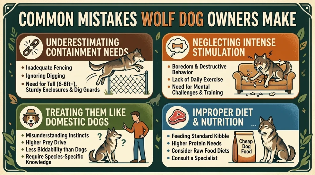 Common Mistakes Wolf Dog Owners Make