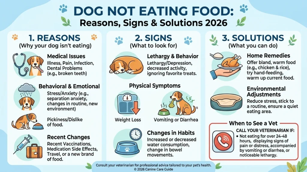 Dog not eating food sitting in front of a full bowl looking away