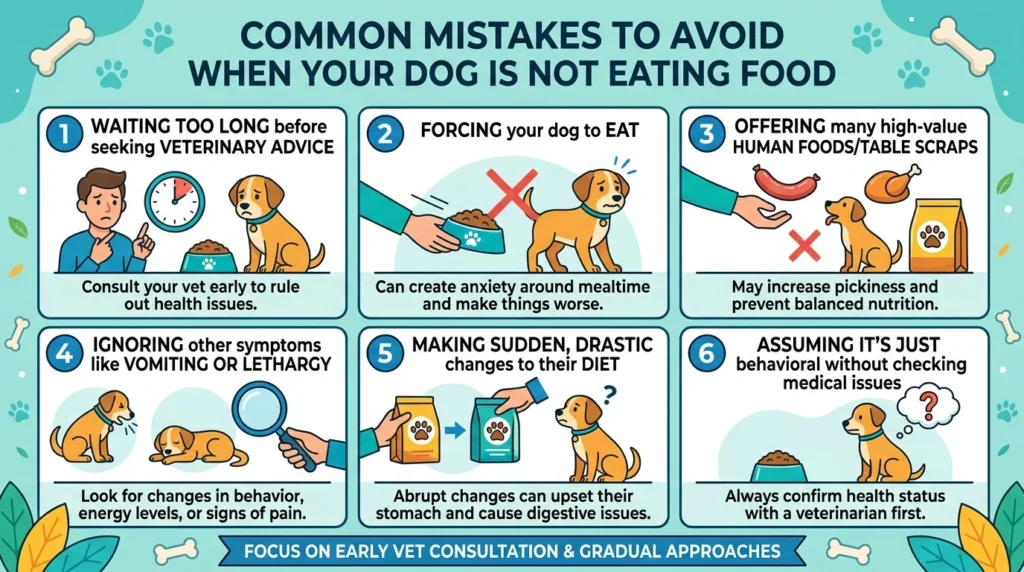 Common Mistakes to Avoid When Your Dog Is Not Eating Food