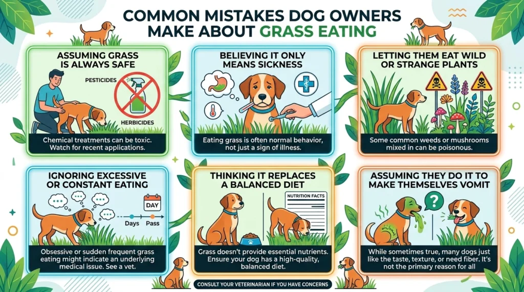 Common Mistakes Dog Owners Make About Grass Eating