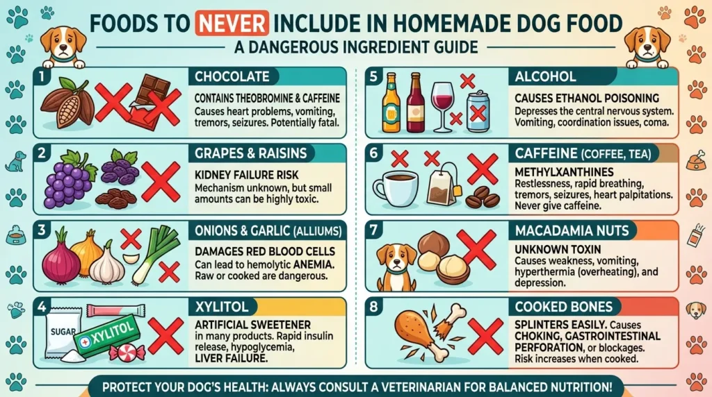 Foods to Never Include in a Homemade Dog Food Recipe