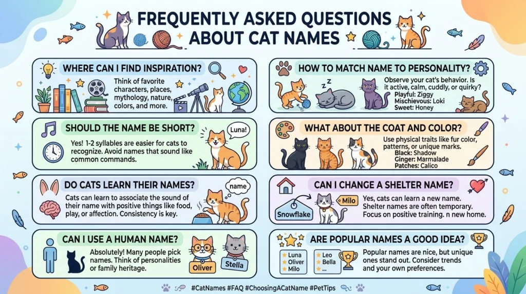 Frequently Asked Questions About Cat Names